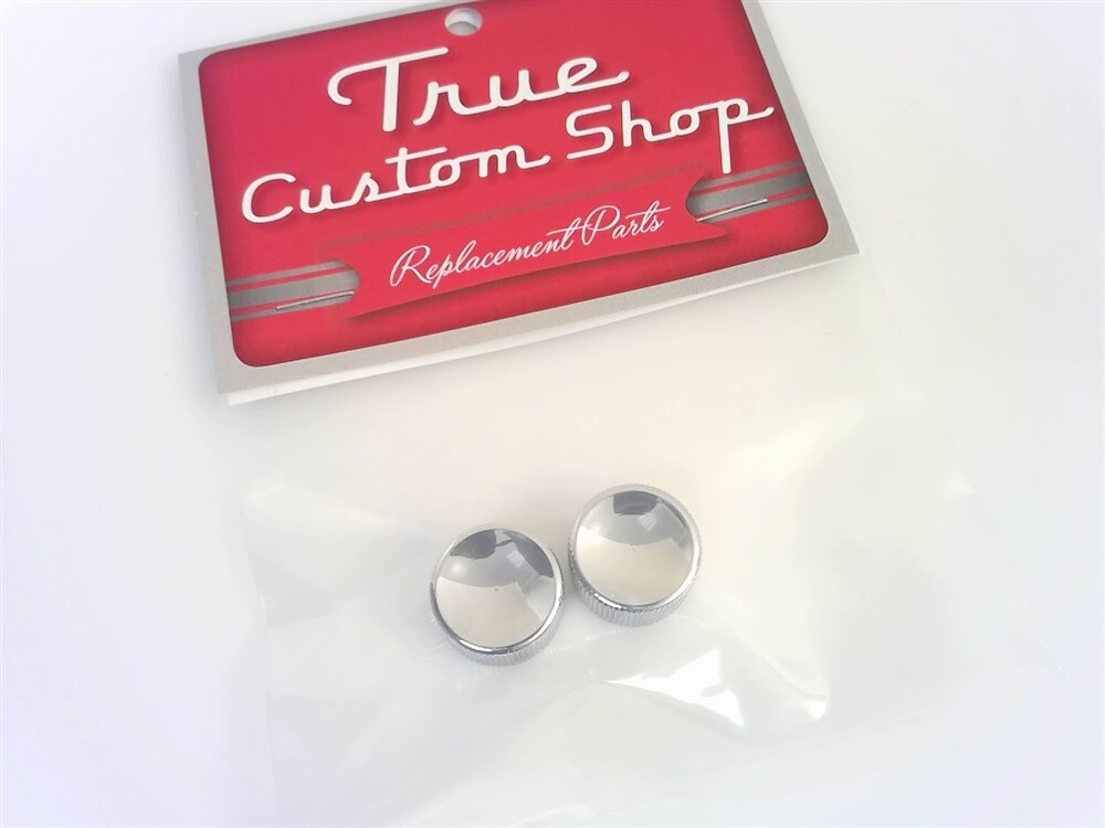 True Custom Shop® Lennon Burns Style Polished Chrome Aluminum Control Knobs 1/4"
