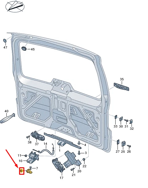 VW CADDY SB MK4 Rear Lid Striker Plate 2K7827511A NEW GENUINE | eBay