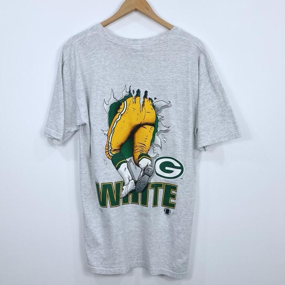 Reggie White Green Bay Packers Break Through Single Stitch T-shirt Size Large View 2