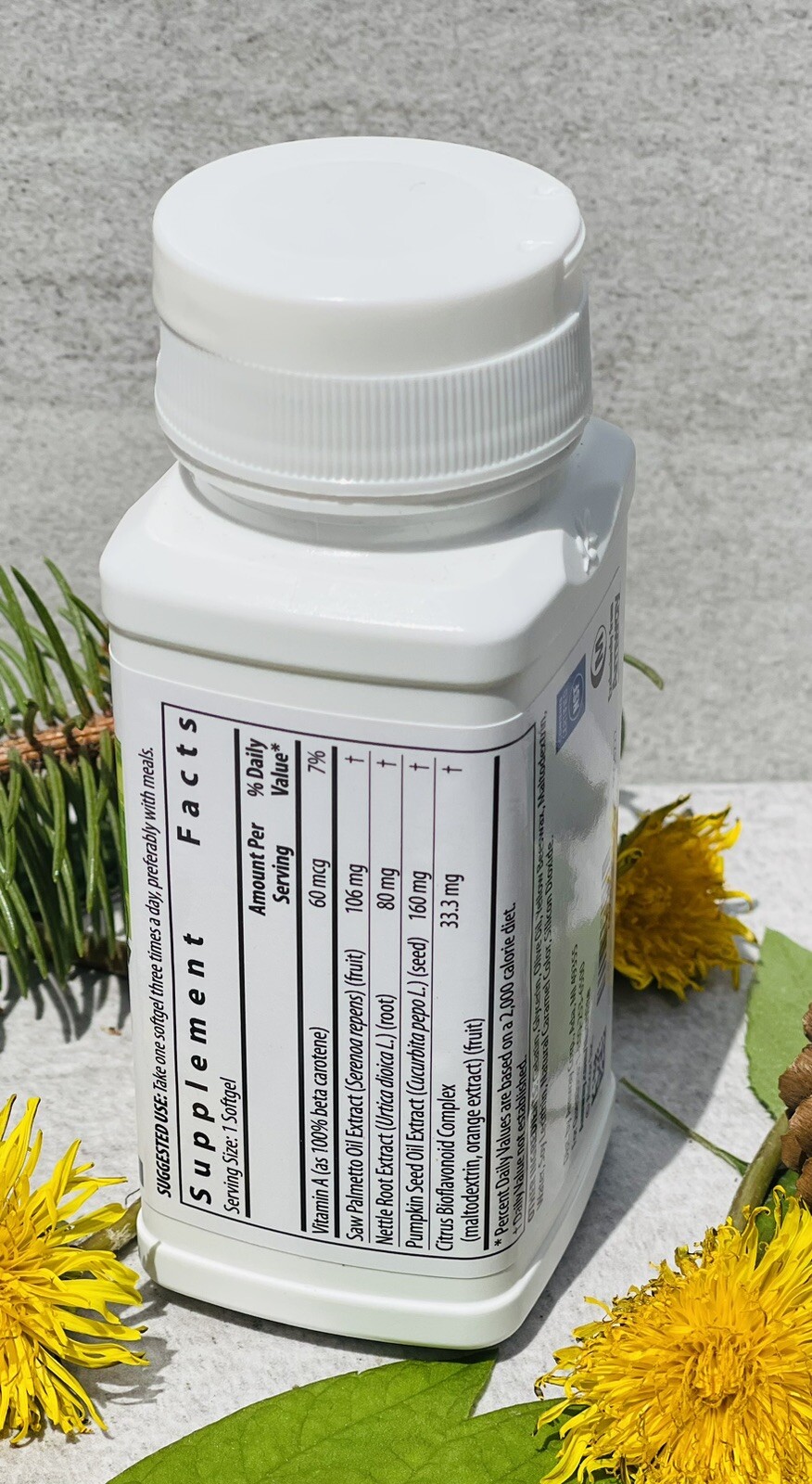 Prostate Health Natural Support with Saw Palmetto and Nettle Root