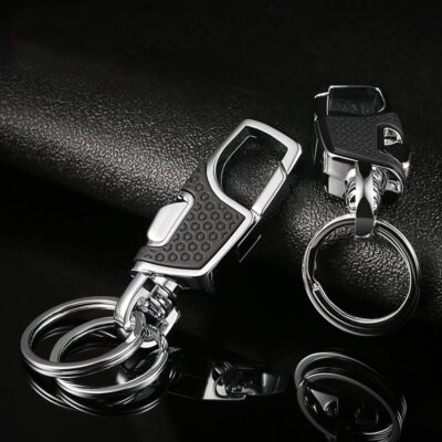 Key Chain With (2 Extra Key Rings And Gift Box) Heavy Duty Car