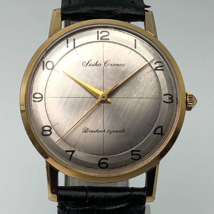 Vintage 1960 Seiko Cronos Gold Filled Rare Dial J15009E Hand