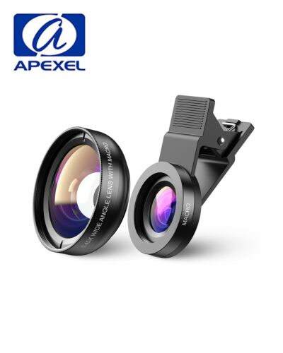 APEXEL Telefon Kamera Objektiv 0.45x Super Weitwinkel und 12.5x Makro Objektiv - Bild 1 von 8