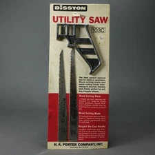 Vtg. 1970's Disston H.K. Porter Utility Saw 103c NOS New Sealed in Package USA