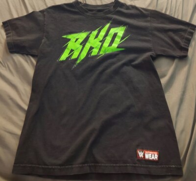 Randy Orton WWE Authentic Wear RKO Short Sleeve T-Shirt Black/Green (M)