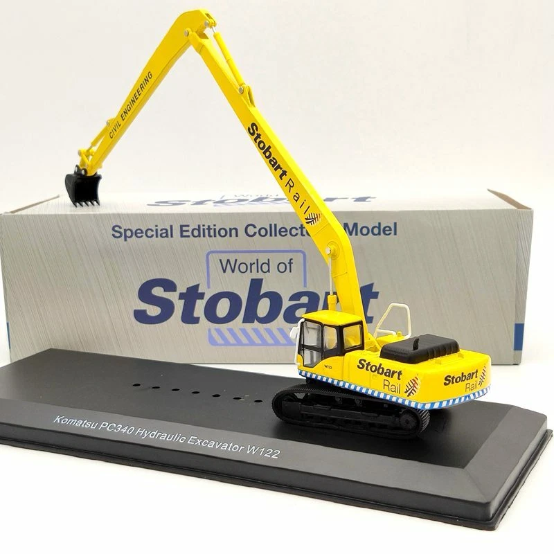 Atlas Eddie Stobart Rail Komatsu PC340 Hydraulic Excavator W122 Civil 1:76 Car - Image 3 of 4