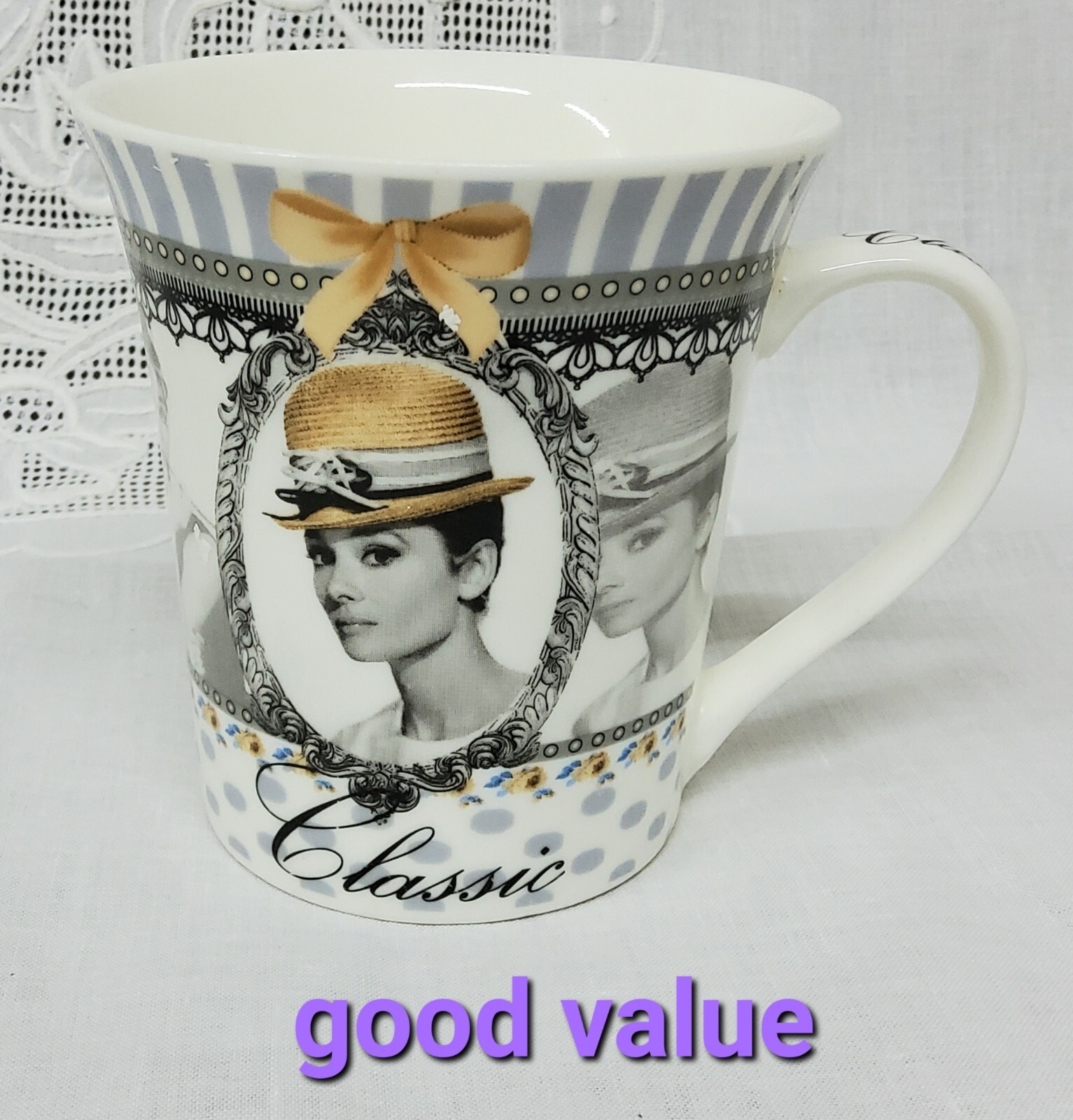 Large Mug Audrey Hepnurn Picture Print