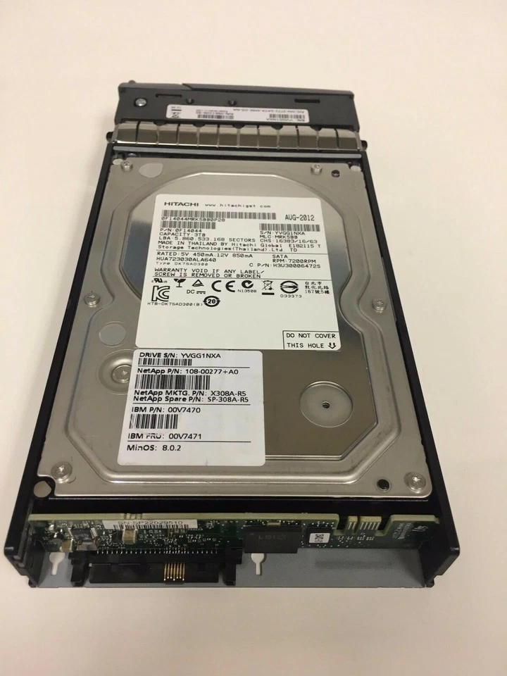 NetApp X308A-R5 SP-308A-R5 108-00255 3T 3TB 3.5" SATA Hard Drive - Image 3 of 4