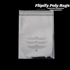 Clear Poly Suffocation Warning Self Seal FBA Bags - 6"x9" 8"x10" 9"x12" 11"x14"