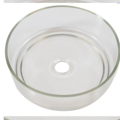 OCEANA 14 Inch Moderna Top Mount Round Bathroom Vessel Sink Crystal 005-017-000