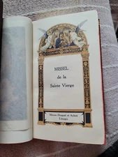 SUPERB ROMAN MISSAL NO. 480 OF THE HOLY VIRGIN -PRINT IN 1944 - LEGAL DEPOSIT 1952
