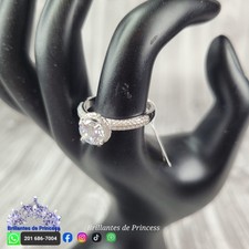 Brand New 925 Sterling Silver Solitaire Engagement Ring With Zirconia Size 9