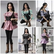 1/6 Female Off-Shoulder Dress Set Model For 12" PH TBl Action Figure Body Toys