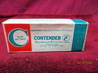 Vintage CONTENDER  T/C Arms, .44 Hot Shots(Shotshell) , Box, (EMPTY)