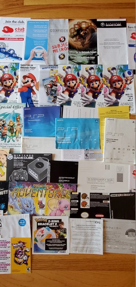 Nintendo Power NES SNES N64 GameCube Juego Promo Insertos Lote Pokemon Zelda Mario! Foto 4 de 4