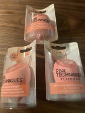 Real Techniques 2-in-1 Miracle Mixing Sponges Set Of 3