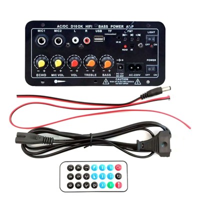 1 Set Multi-function Audio Amplifier Board BT 5.0 200W AC 110V/220V DC 12V/24V