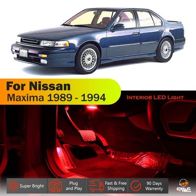 13 x Red LED Lights Bulb Interior Package Kit For 1989 - 1994 Nissan Maxima 194