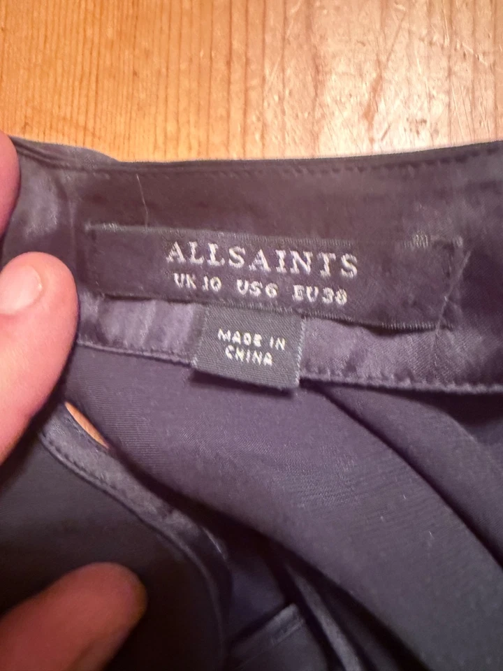 Top Danko negro manga larga All Saints para mujer G6 Foto 4 de 4