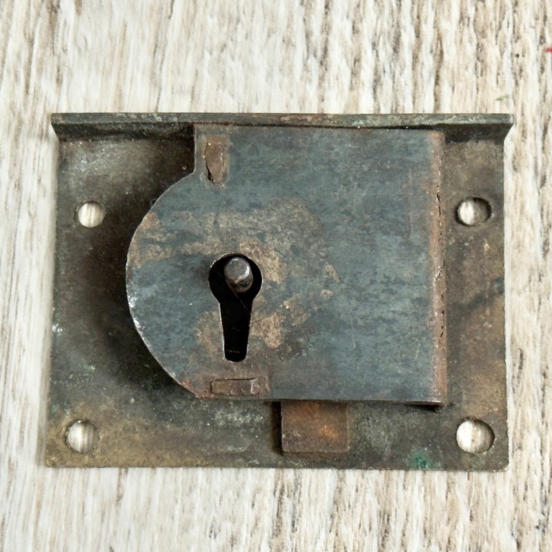 Vintage 2.5"x2" Skeleton Key Lock Mechanism No Key
