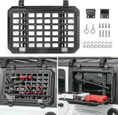 Rear Metal Window MOLLE Storage Flank Panel Fit For Jeep Wrangler JL JLU 2018 25