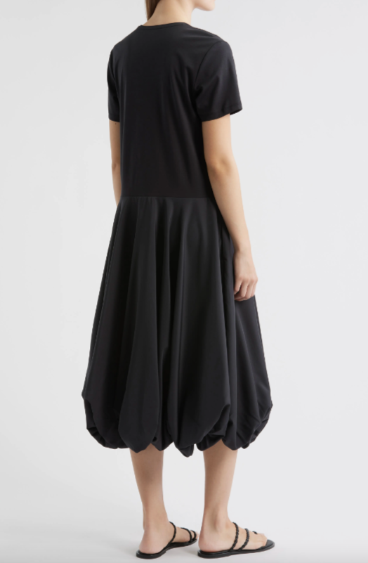 kosa striped knit midi dress Black Stripe Knit Midi Dress - All Dresses main image 1