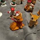 Christmas Mini Ceramic Figurines Lot Hand Painted Santa Snowman Carolers 1987 — photo 2
