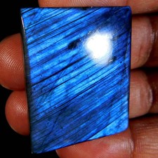 Venta al por mayor 77,25 quilates natural prodigiosa labradorita azul cojín cabujón piedras preciosas