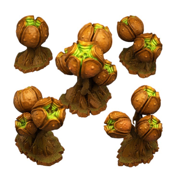 Insanity Spore Pods Fantastic Plants texture fongique ultra détaillée pour diorama