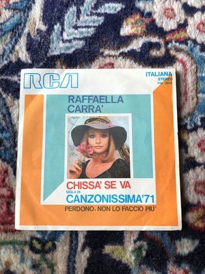 Vinyl LP 45 Runden 7'' - Wer weiß ob es geht - Pardono, ich mache es nicht mehr Raffaella Carrà
