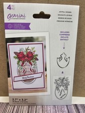 Gemini By Crafter s Companion JOYFUL WISHES STAMPS DIE SET CHRISTMAS BOW