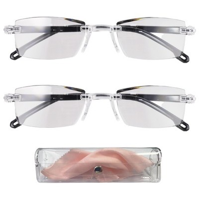 PKRFCJ 2 Pcs of Auto Focus Glasses, Intelligent Zoom AntiBlue Light Presbyopi...