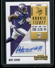 2018 Panini Contenders Mike Boone Rookie Ticket Auto 