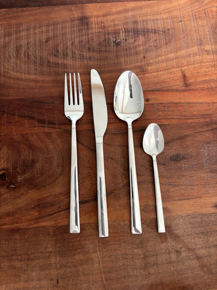 Besteck Set 24 tlg 18/10 Edelstahl Hochglanz Tafelbesteck Garnitur Silber - Bild 2 von 2