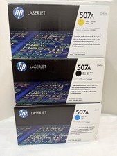 Genuine HP 507A 3 Set OEM LaserJet Toner Cartridges Black/Yellow/Cyan CE400-2 NB