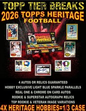 Minnesota Vikings . 2026 TOPPS HERITAGE FOOTBALL 4X HOBBY 1/3 CASE BREAK 7669