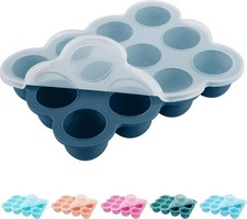 Baby Food Storage 12 x 1.5OZ Silicone Freezer Tray W/ Lid Food Grade Silicone