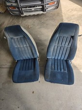 Datsun 280zx S130 20 Set Of 2 Front Right Left Cloth Seat Oem Blue Gray