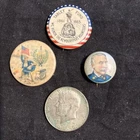 LOT of 3 - ANTIQUE 1894 - CIVIL WAR -  CELLULOID VETERAN PINBACK BUTTONS