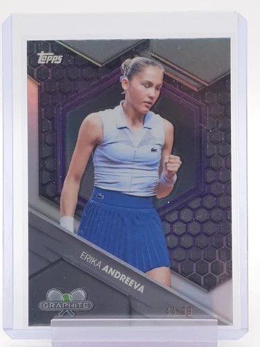 2026 Topps Graphite Tennis Purple Refractor Erika Andreeva #110