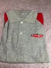 CoCo King company promotional polo shirt. Grey body black & red sleeve XL New