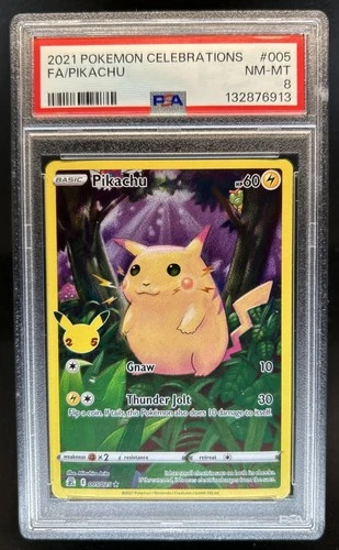 2021 Pokemon SWSH Celebrations Pikachu Holo #005/025 PSA 8