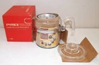 New! NOS! Vtg PYREX Flameware 6 Cup "Glass Coffee Pot" RANGE TOP PERCULATOR 7756