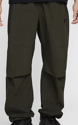 メンズウェア NIKE ACE PANTS Size Large - Men's Nike Tech Woven Oversized Pant Olive Green