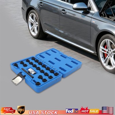 22pc Audi Wheel Locking Key Locking Wheel Bolt Nut Removal Set Master Key Kits