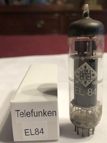 1ea Telefunken EL84 / 6BQ5  Vacuum Tube. Pre owned. Tests Good. See meter pic.