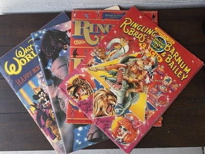 Vintage Ringling Bros Barnum Bailey Circus Disney World On Ice Program Lot 1980s