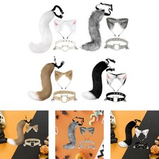 Cat Fox Ears and Tail Set Cosplay Costume Set