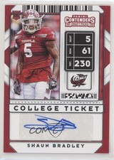 2020 Panini Contenders Draft Picks College Ticket Shaun Bradley #229 Auto o3f
