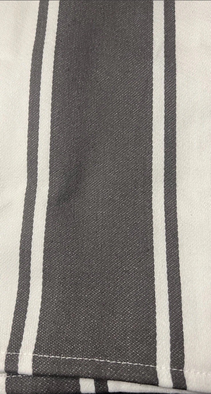 MU Kitchen 100% Cotton Classic Stripe Stainless Kitchen Dishtowel - Set Of (2)